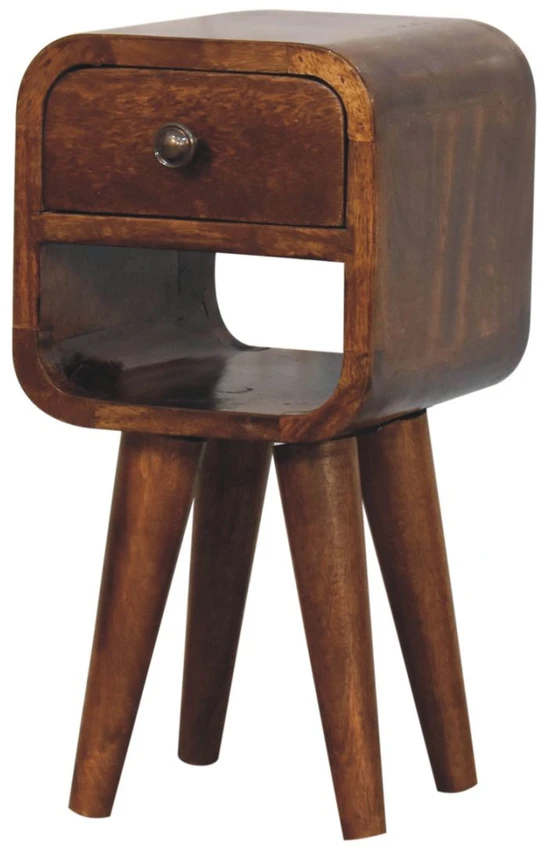 Artisan Furniture Riešutmedžio atspalvio mini naktinis staliukas, 20 cm