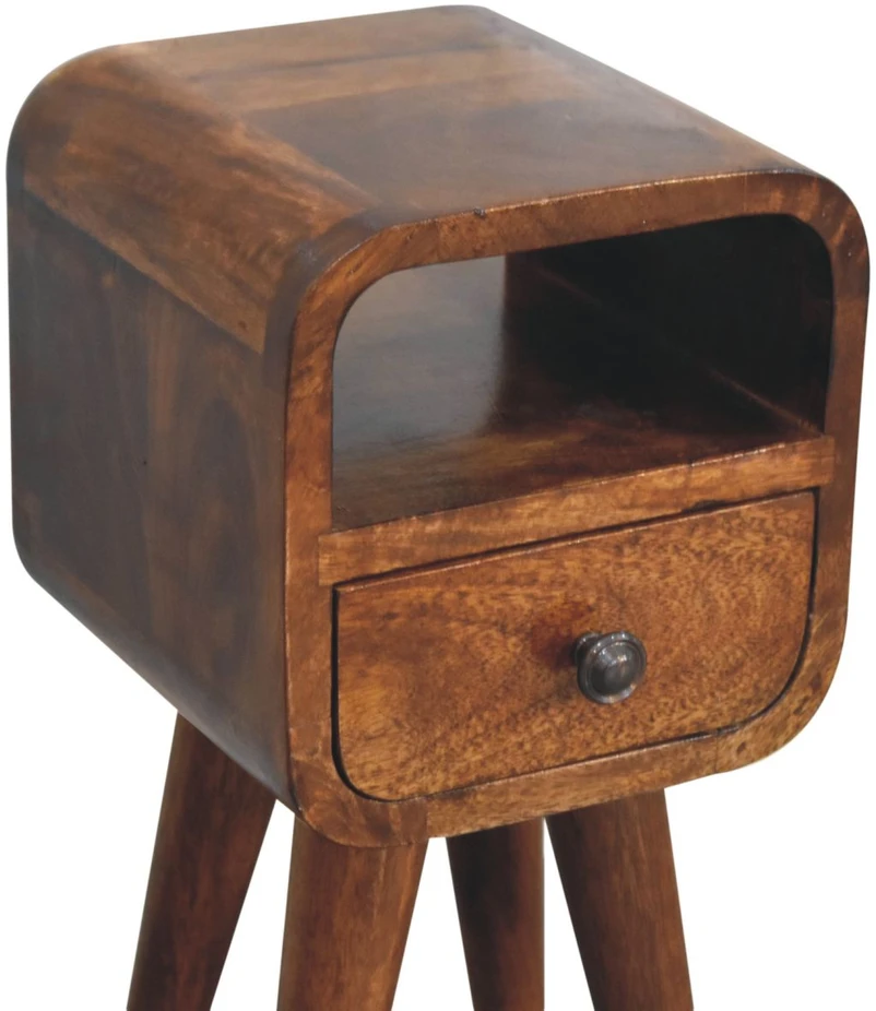 Artisan Furniture Riešutmedžio atspalvio mini naktinis staliukas, 20 cm