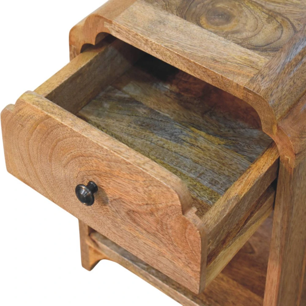 Artisan Furniture Riešutmedžio Mini naktinis staliukas su 1 stalčiumi