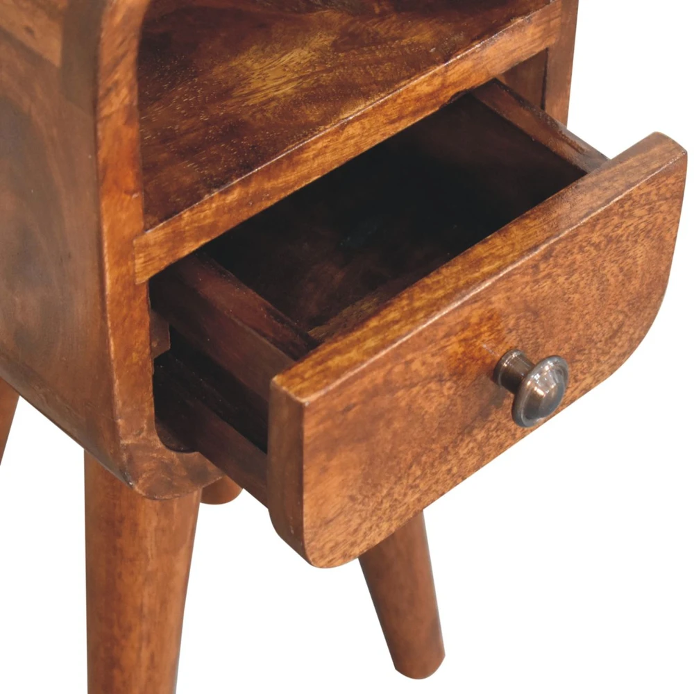 Artisan Furniture Riešutmedžio atspalvio mini naktinis staliukas, 20 cm