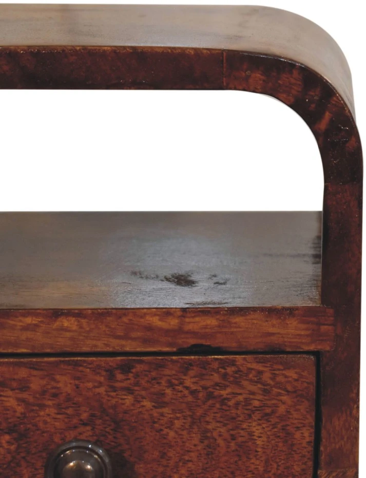 Artisan Furniture Riešutmedžio atspalvio mini naktinis staliukas, 20 cm