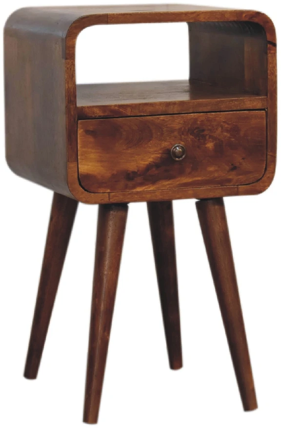Artisan Furniture Riešutmedžio atspalvio mini naktinis staliukas, 30 cm