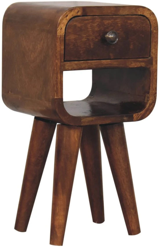 Artisan Furniture Riešutmedžio atspalvio mini naktinis staliukas, 20 cm