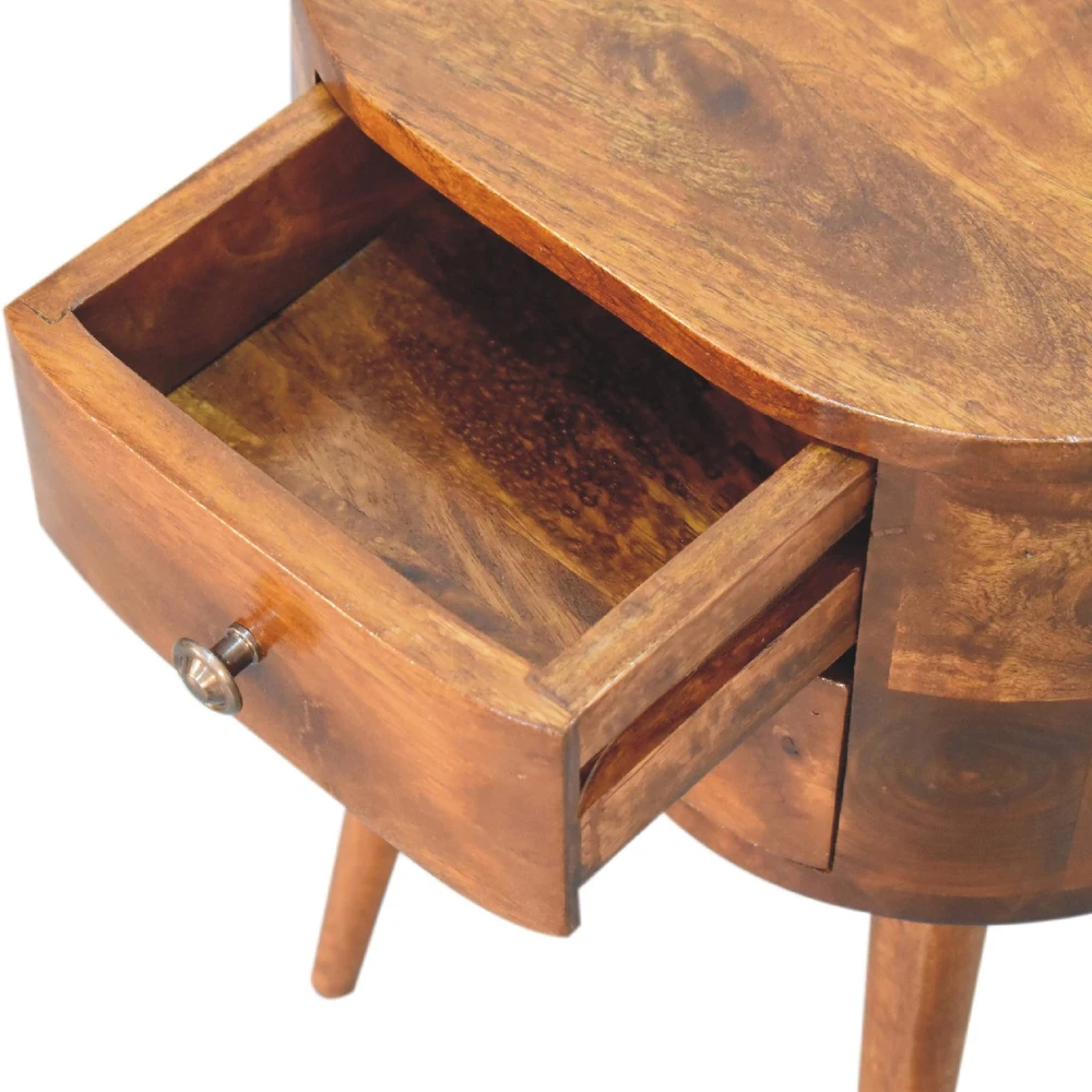 Artisan Furniture Riešutmedžio atspalvio mini naktinis staliukas, 35 cm