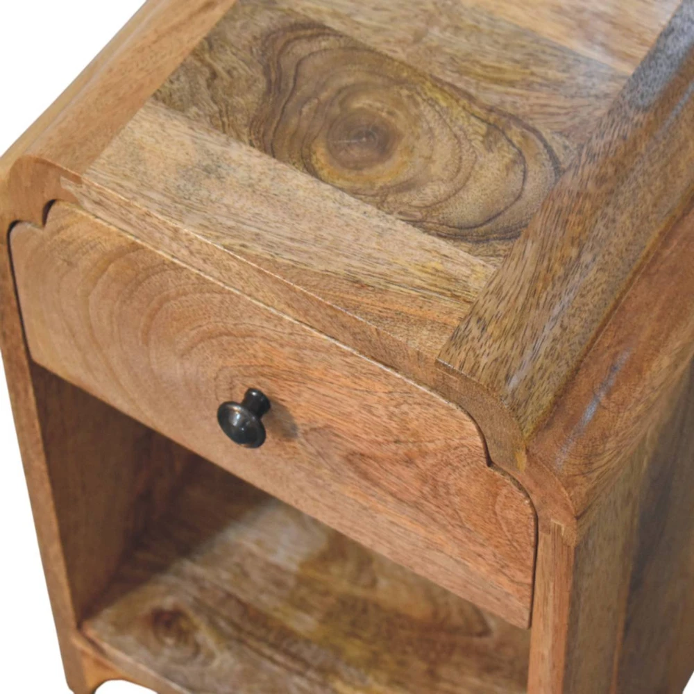 Artisan Furniture Riešutmedžio Mini naktinis staliukas su 1 stalčiumi