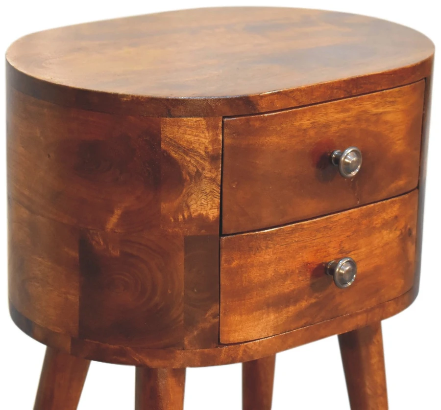 Artisan Furniture Riešutmedžio atspalvio mini naktinis staliukas, 35 cm