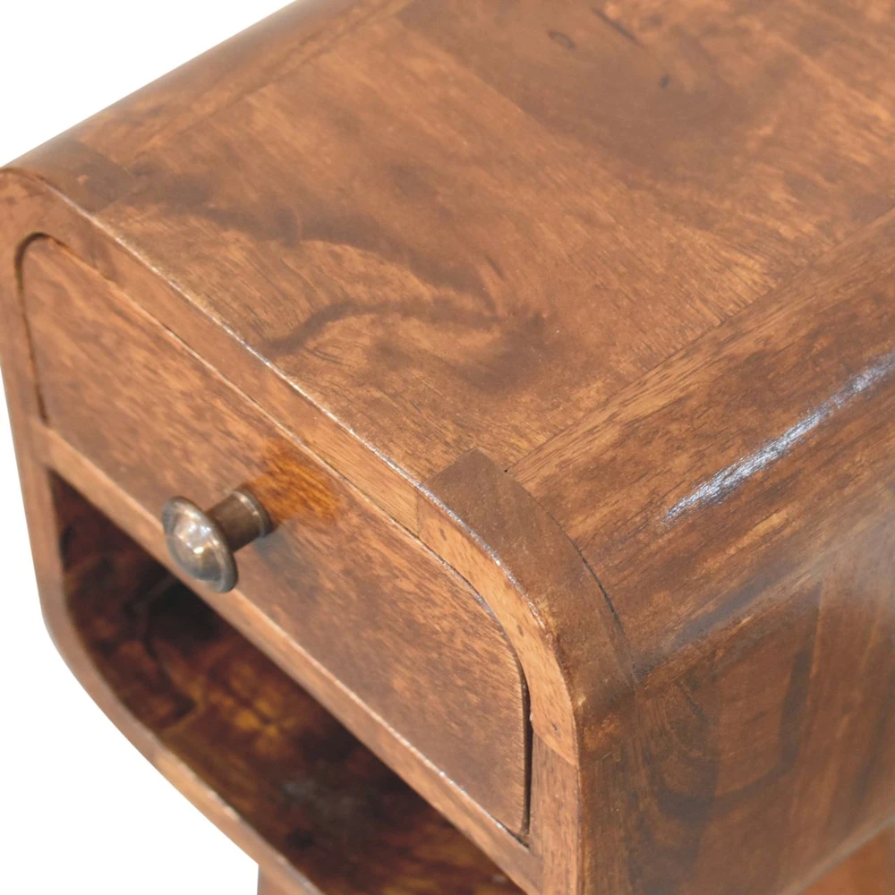 Artisan Furniture Riešutmedžio atspalvio mini naktinis staliukas, 20 cm