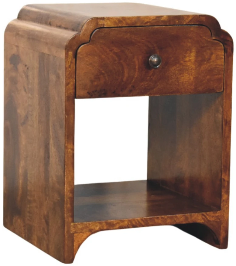 Artisan Furniture Riešutmedžio atspalvio mini naktinis staliukas, 30 cm