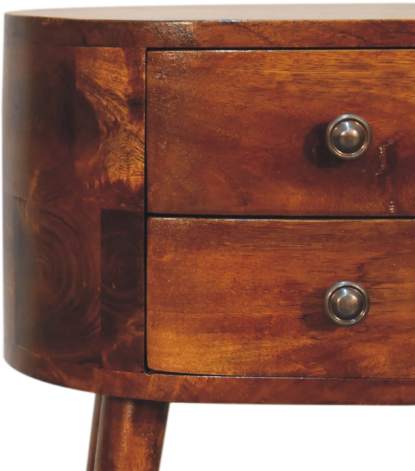 Artisan Furniture Riešutmedžio atspalvio mini naktinis staliukas, 35 cm