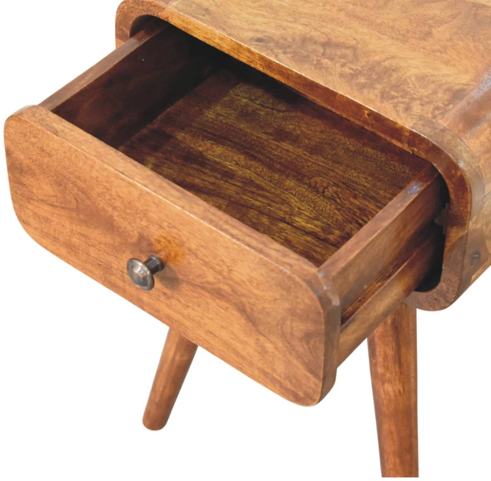 Artisan Furniture Riešutmedžio Mini naktinis staliukas su 1 stalčiumi