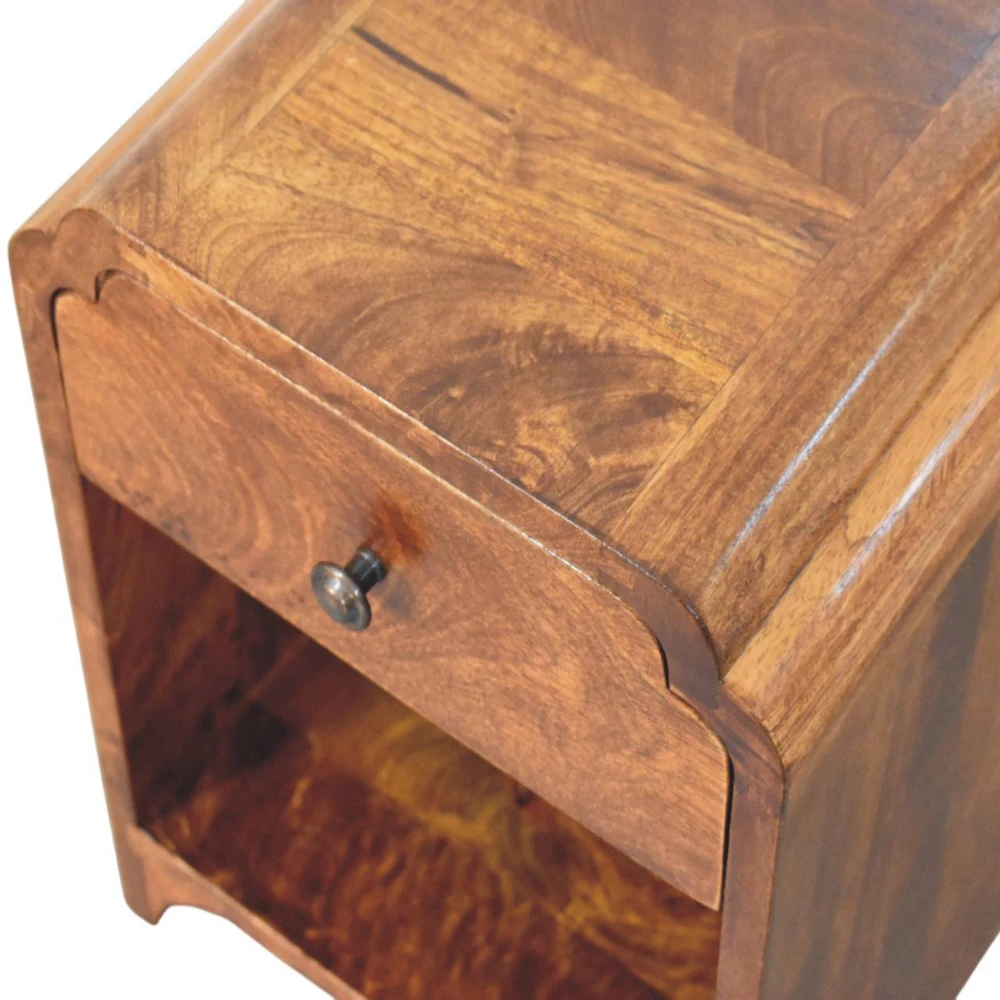 Artisan Furniture Riešutmedžio atspalvio mini naktinis staliukas, 30 cm