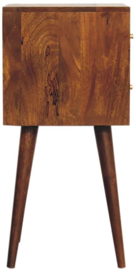 Artisan Furniture Riešutmedžio Mini naktinis staliukas su 2 stalčiais