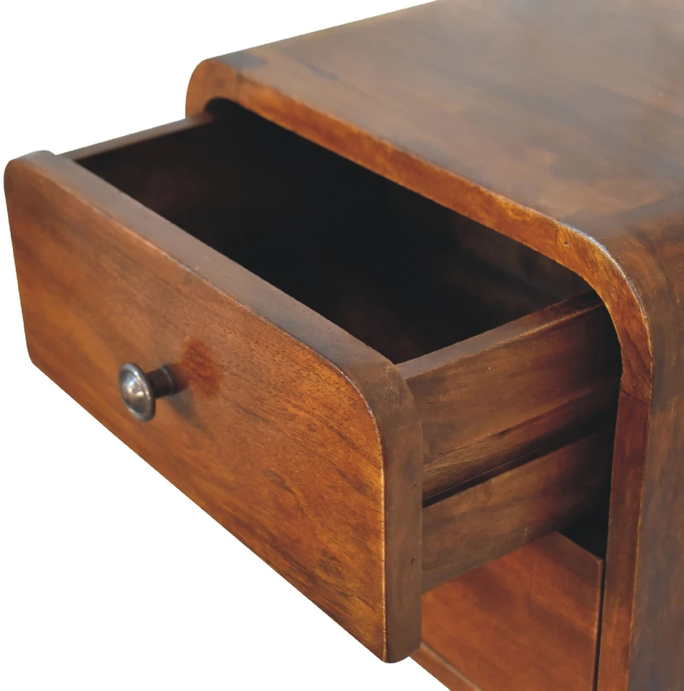 Artisan Furniture Riešutmedžio atspalvio mini naktinis staliukas, 30 cm