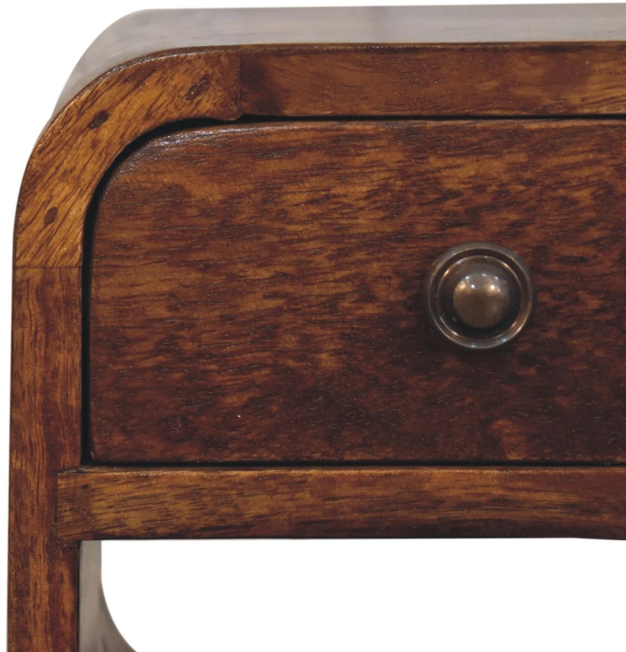 Artisan Furniture Riešutmedžio atspalvio mini naktinis staliukas, 20 cm
