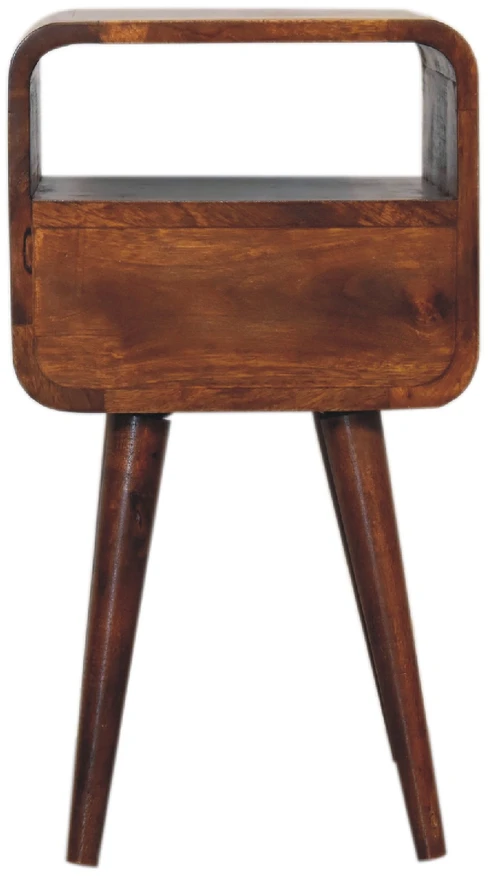 Artisan Furniture Riešutmedžio atspalvio mini naktinis staliukas, 30 cm
