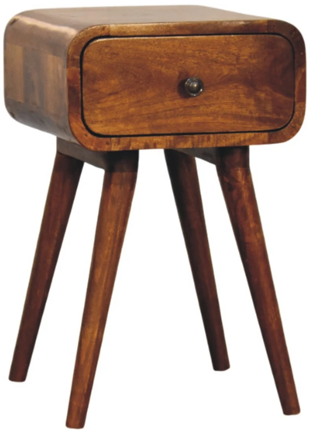 Artisan Furniture Riešutmedžio Mini naktinis staliukas su 1 stalčiumi