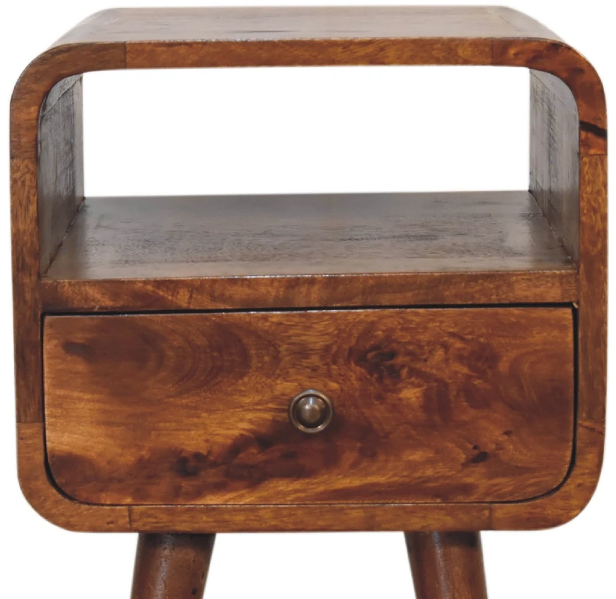 Artisan Furniture Riešutmedžio atspalvio mini naktinis staliukas, 30 cm