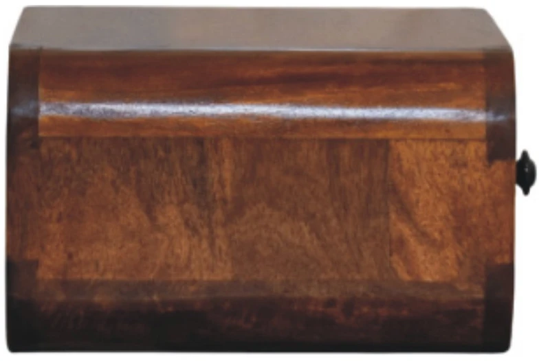 Artisan Furniture Riešutmedžio atspalvio mini naktinis staliukas su 1 stalčiumi, 30 cm