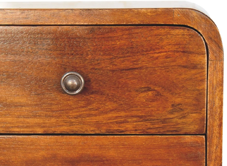 Artisan Furniture Riešutmedžio atspalvio mini naktinis staliukas, 30 cm