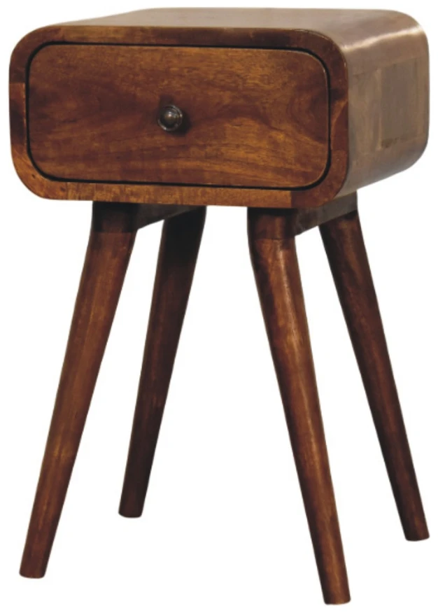 Artisan Furniture Riešutmedžio Mini naktinis staliukas su 1 stalčiumi