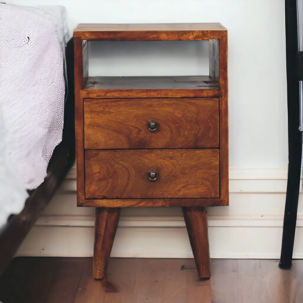 Artisan Furniture Riešutmedžio Mini naktinis staliukas