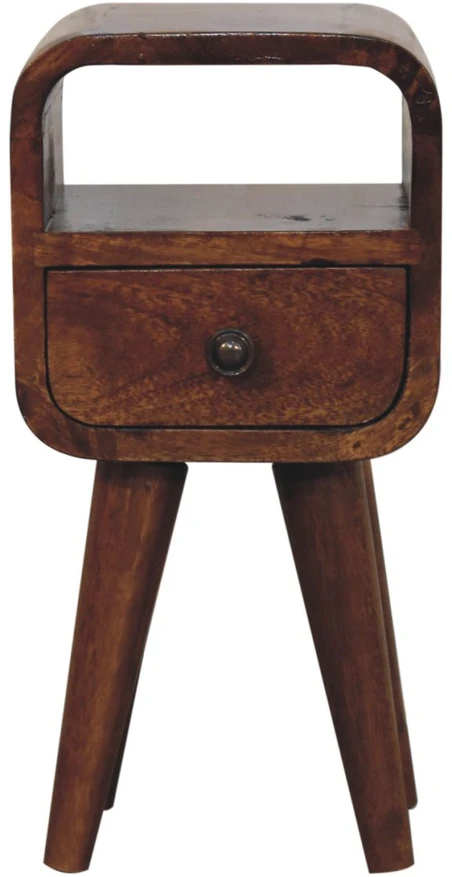 Artisan Furniture Riešutmedžio atspalvio mini naktinis staliukas, 20 cm