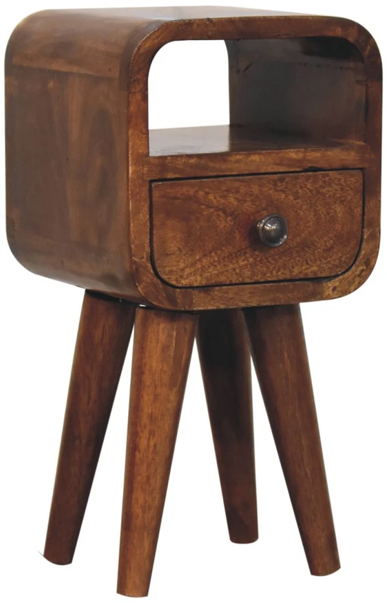 Artisan Furniture Riešutmedžio atspalvio mini naktinis staliukas, 20 cm