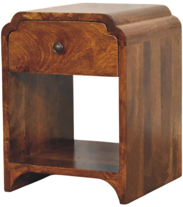 Artisan Furniture Riešutmedžio atspalvio mini naktinis staliukas, 30 cm