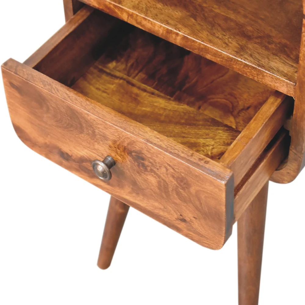 Artisan Furniture Riešutmedžio atspalvio mini naktinis staliukas, 30 cm