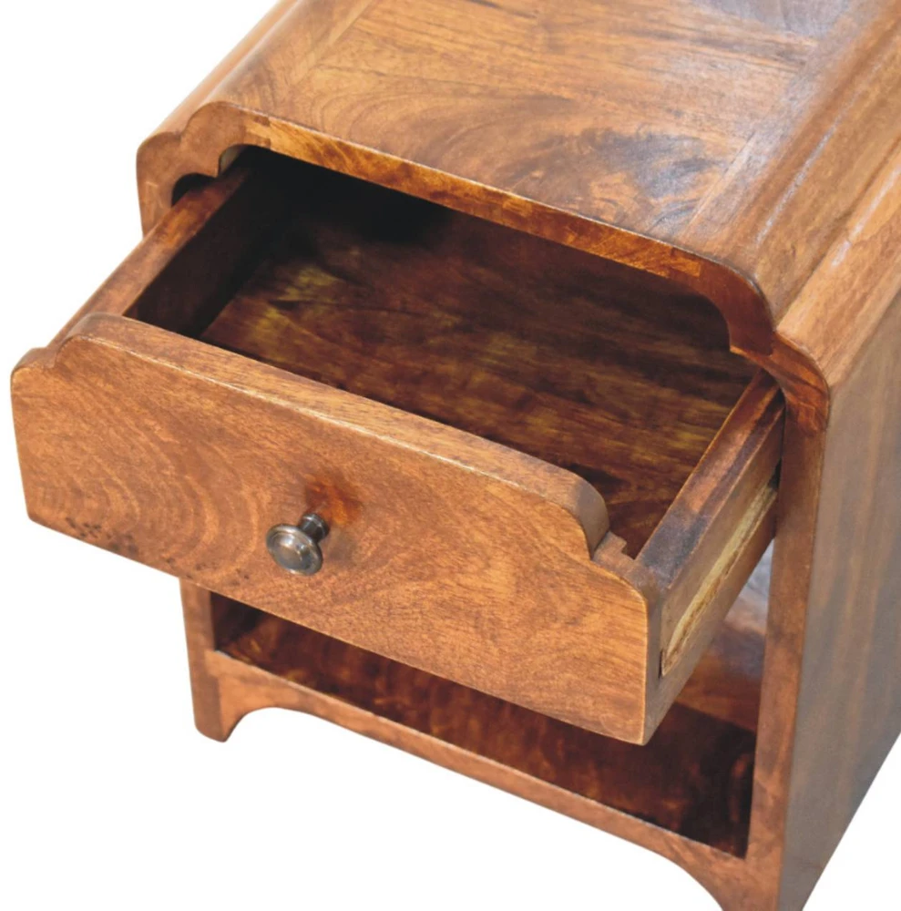 Artisan Furniture Riešutmedžio atspalvio mini naktinis staliukas, 30 cm