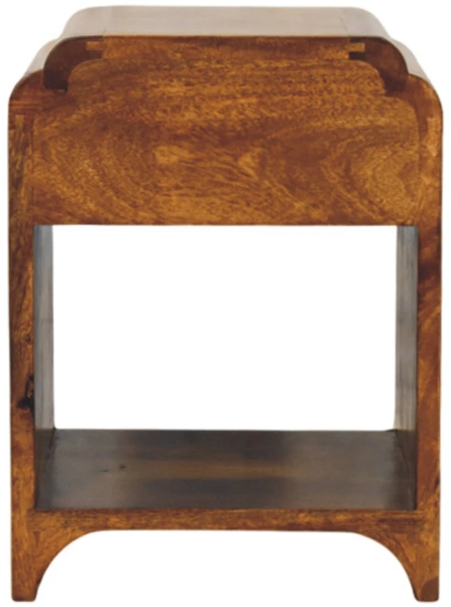 Artisan Furniture Riešutmedžio atspalvio mini naktinis staliukas, 30 cm