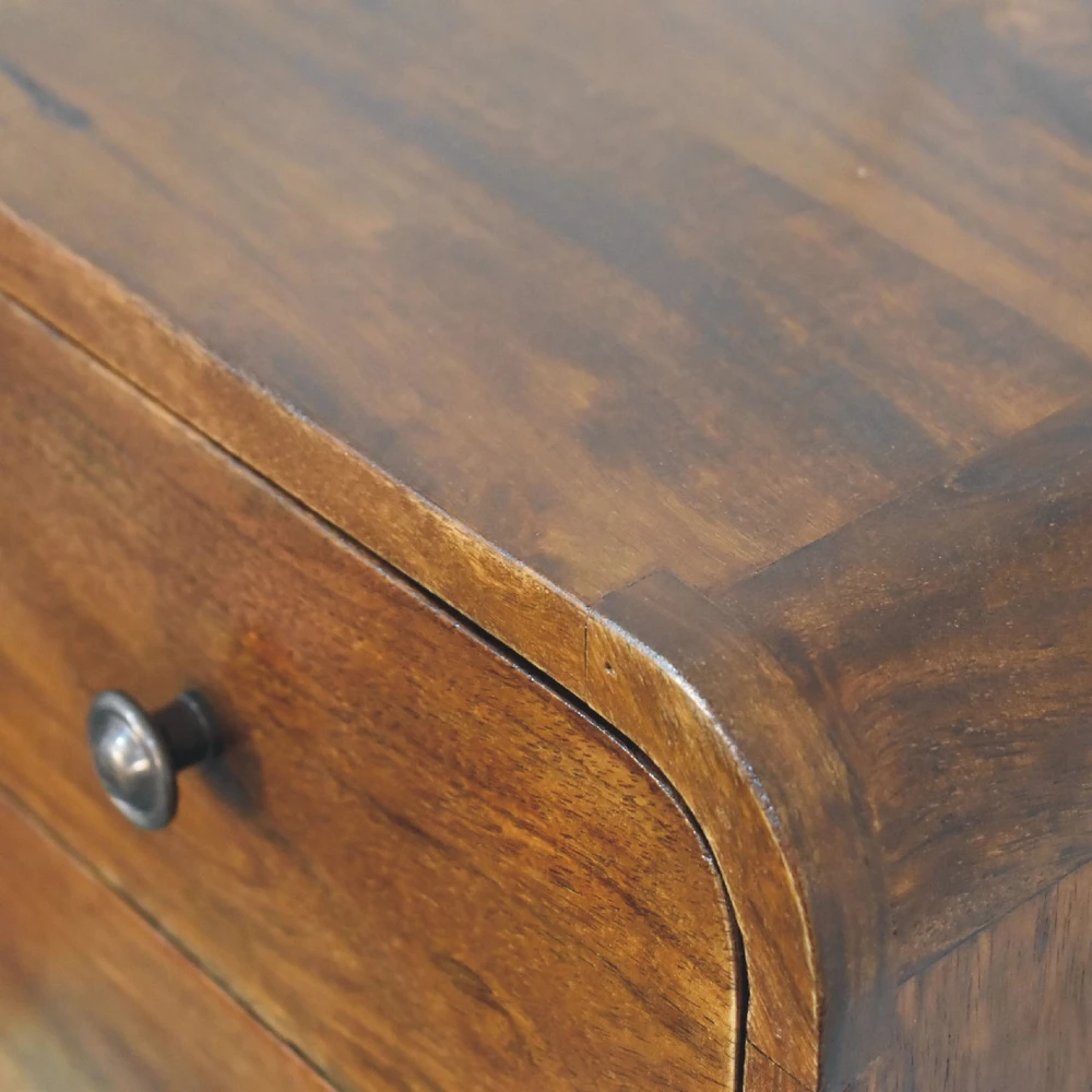 Artisan Furniture Riešutmedžio atspalvio mini naktinis staliukas, 30 cm