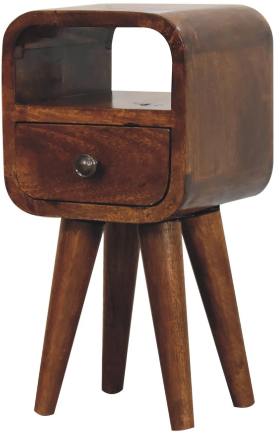 Artisan Furniture Riešutmedžio atspalvio mini naktinis staliukas, 20 cm