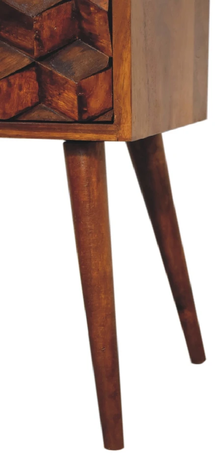 Artisan Furniture Riešutmedžio Mini naktinis staliukas su 2 stalčiais