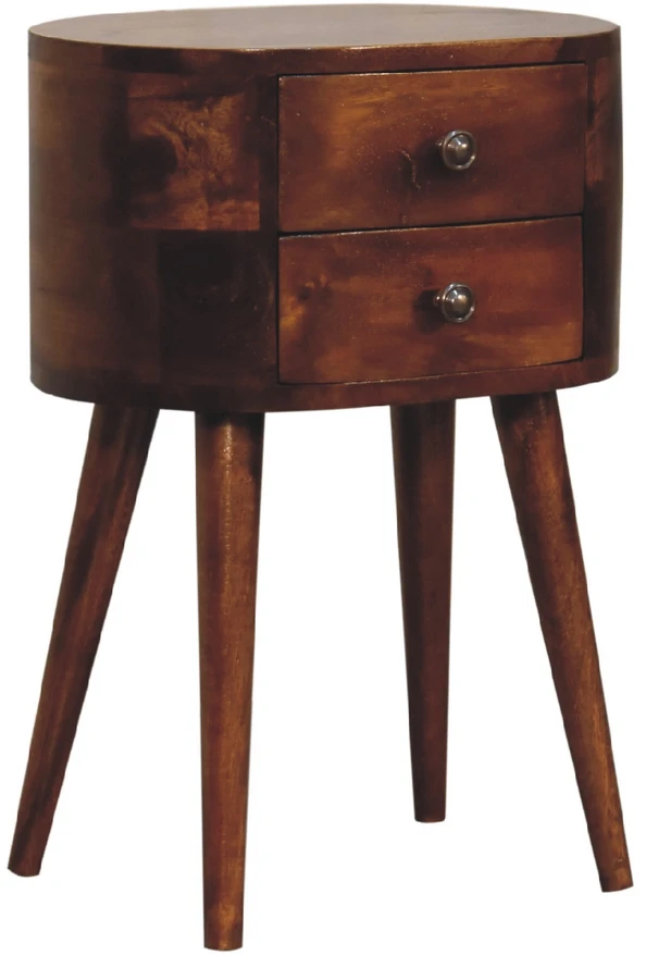 Artisan Furniture Riešutmedžio atspalvio mini naktinis staliukas, 35 cm