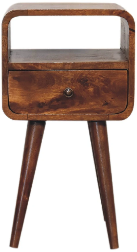 Artisan Furniture Riešutmedžio atspalvio mini naktinis staliukas, 30 cm