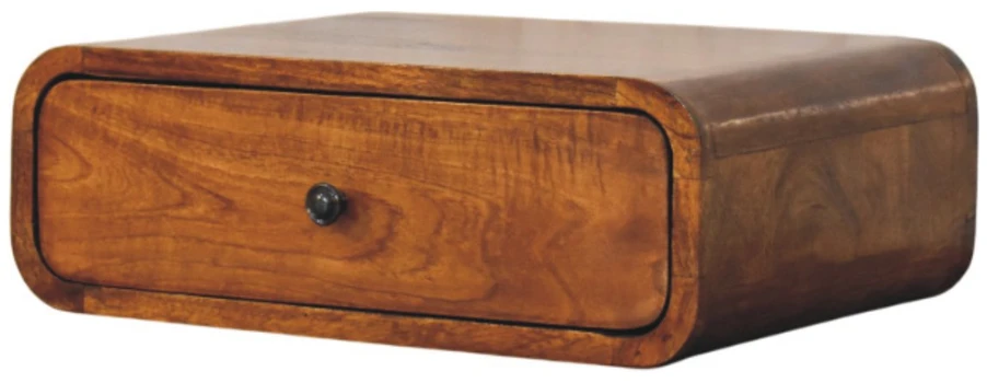 Artisan Furniture Riešutmedžio atspalvio naktinis staliukas su 1 stalčiumi, 45 cm