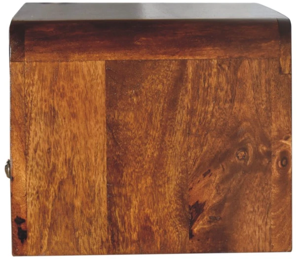 Artisan Furniture Riešutmedžio atspalvio naktinis staliukas su 1 stalčiumi, 45 cm