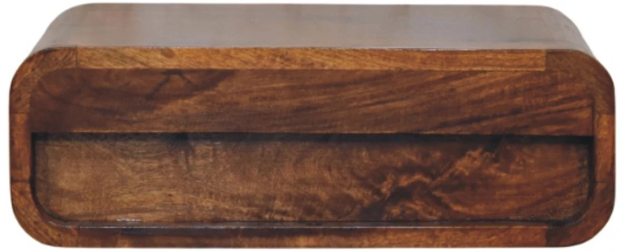 Artisan Furniture Riešutmedžio atspalvio naktinis staliukas su 1 stalčiumi, 45 cm