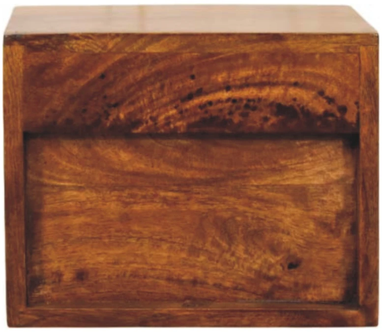 Artisan Furniture Riešutmedžio atspalvio naktinis staliukas su 1 stalčiumi, 30 cm