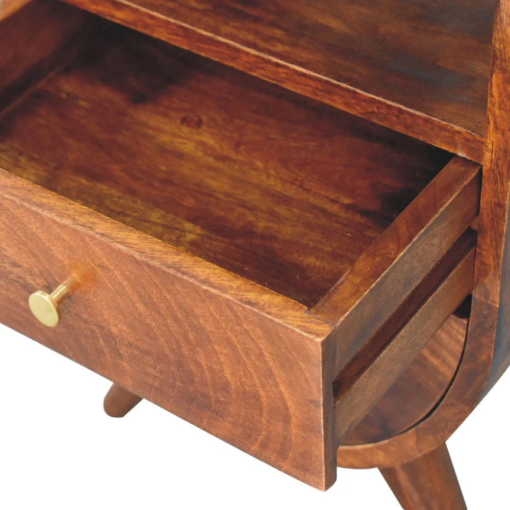 Artisan Furniture Riešutmedžio atspalvio naktinis staliukas, 40 cm