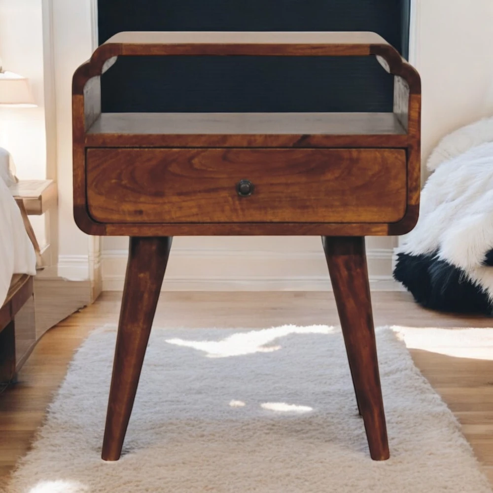 Artisan Furniture Riešutmedžio atspalvio naktinis staliukas, 45 cm