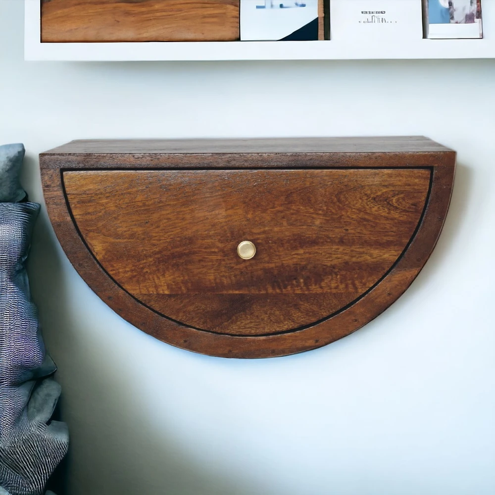 Artisan Furniture Riešutmedžio atspalvio naktinis staliukas, 45 cm