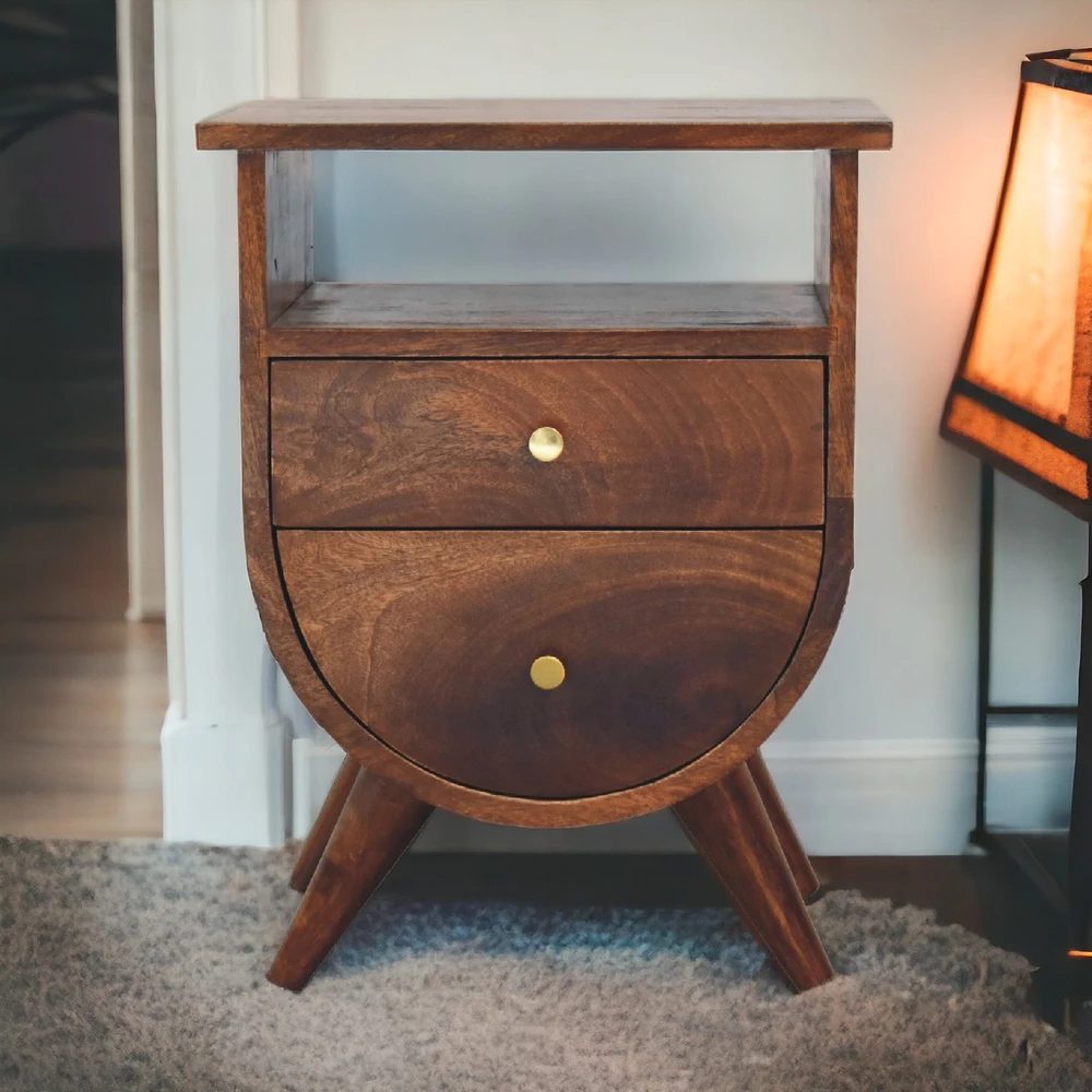 Artisan Furniture Riešutmedžio atspalvio naktinis staliukas, 40 cm