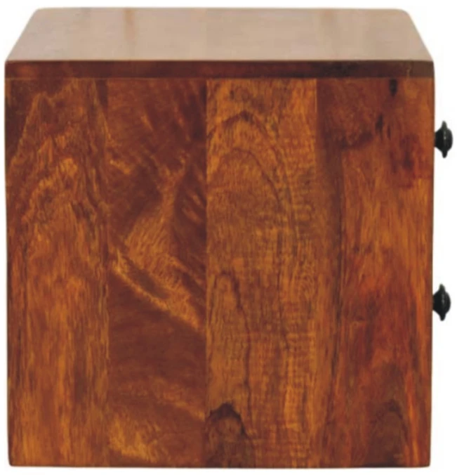 Artisan Furniture Riešutmedžio atspalvio naktinis staliukas su 2 stalčiais, 30 cm