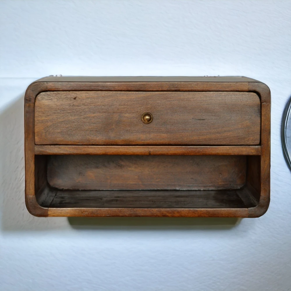 Artisan Furniture Riešutmedžio atspalvio naktinis staliukas, 45 cm