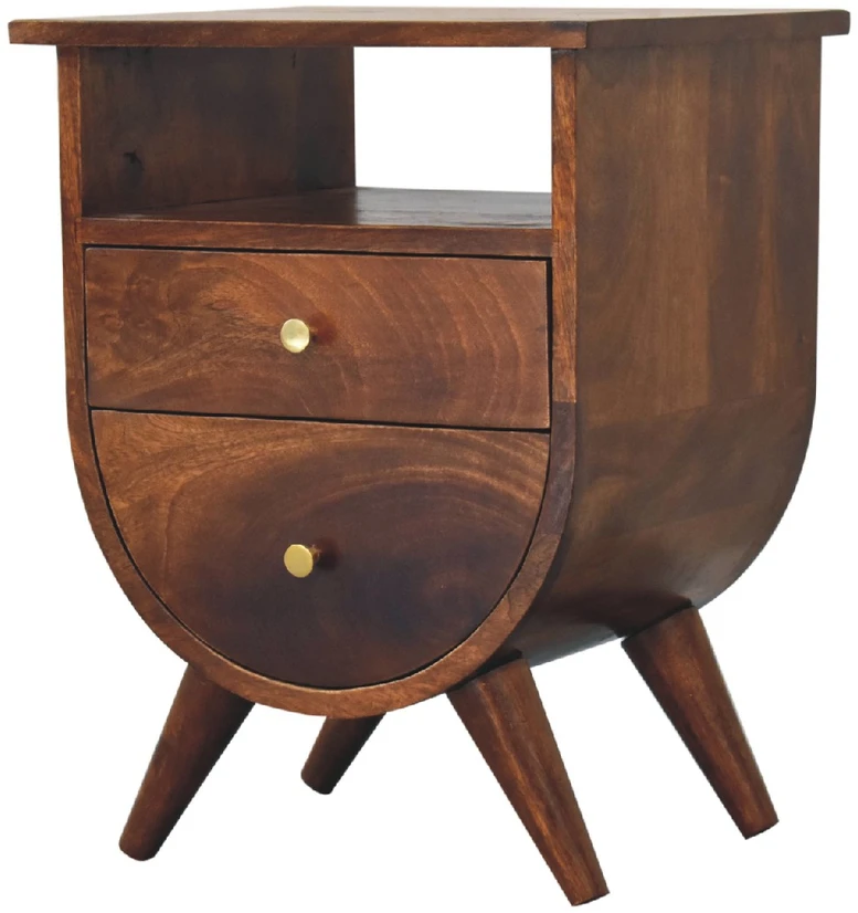 Artisan Furniture Riešutmedžio atspalvio naktinis staliukas, 40 cm