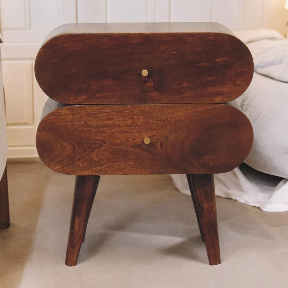 Artisan Furniture Riešutmedžio atspalvio naktinis staliukas, 45 cm