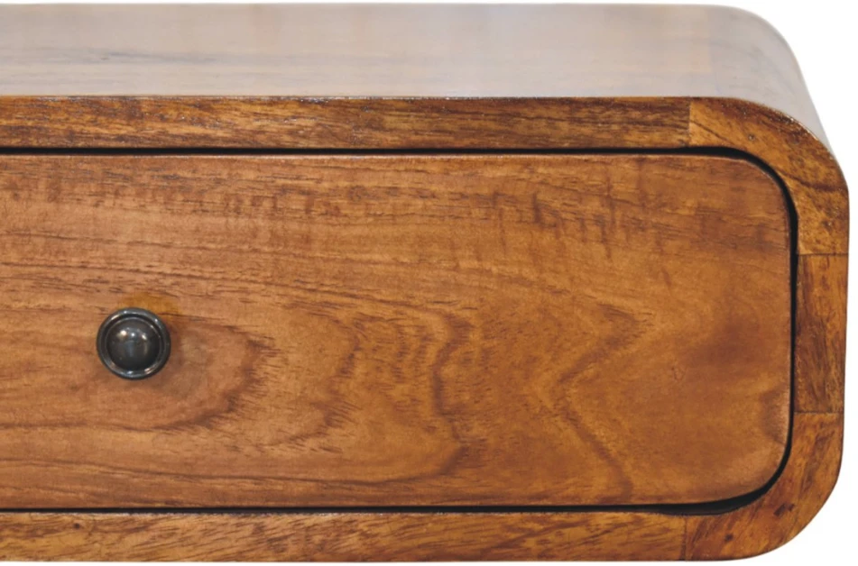 Artisan Furniture Riešutmedžio atspalvio naktinis staliukas su 1 stalčiumi, 45 cm