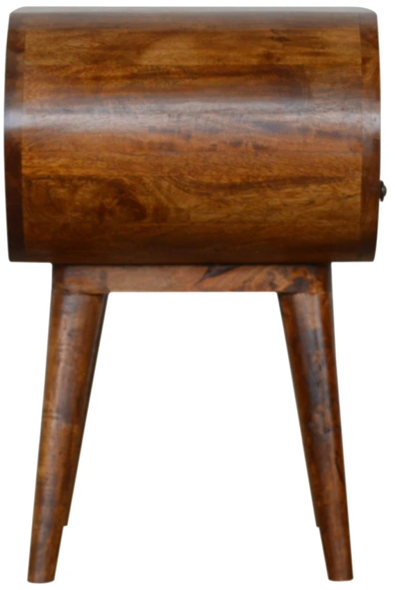 Artisan Furniture Riešutmedžio atspalvio naktinis staliukas su 1 stalčiumi, 45 cm